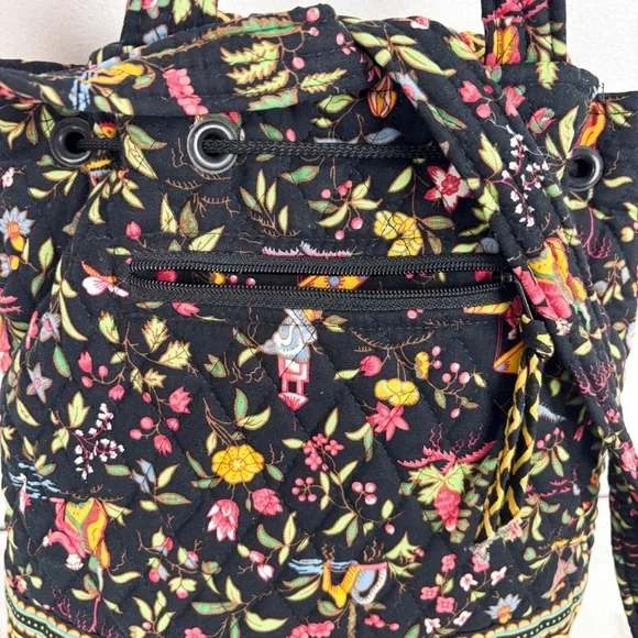 Vintage Vera Bradley Asian Print Quilted Backpack - Picture 8 of 13